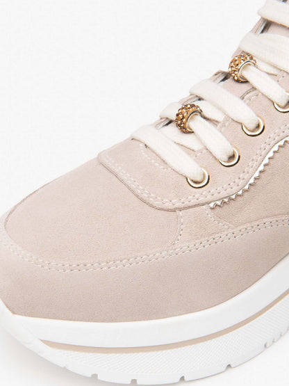 Nero Giardini Corvar, sneakers casual beige da donna