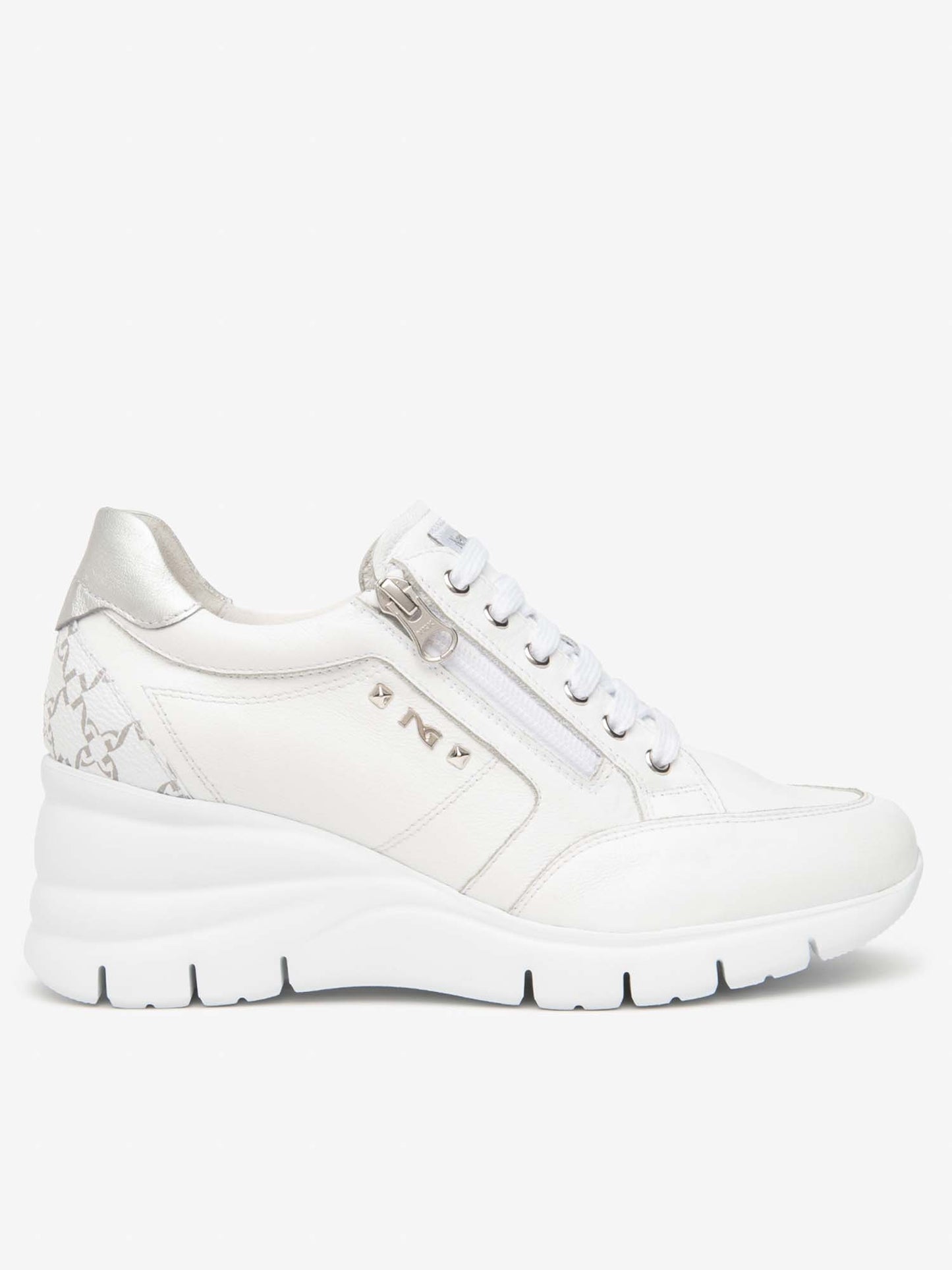 Sneakers da donna Nero Giardini Agosta bianche con zeppa