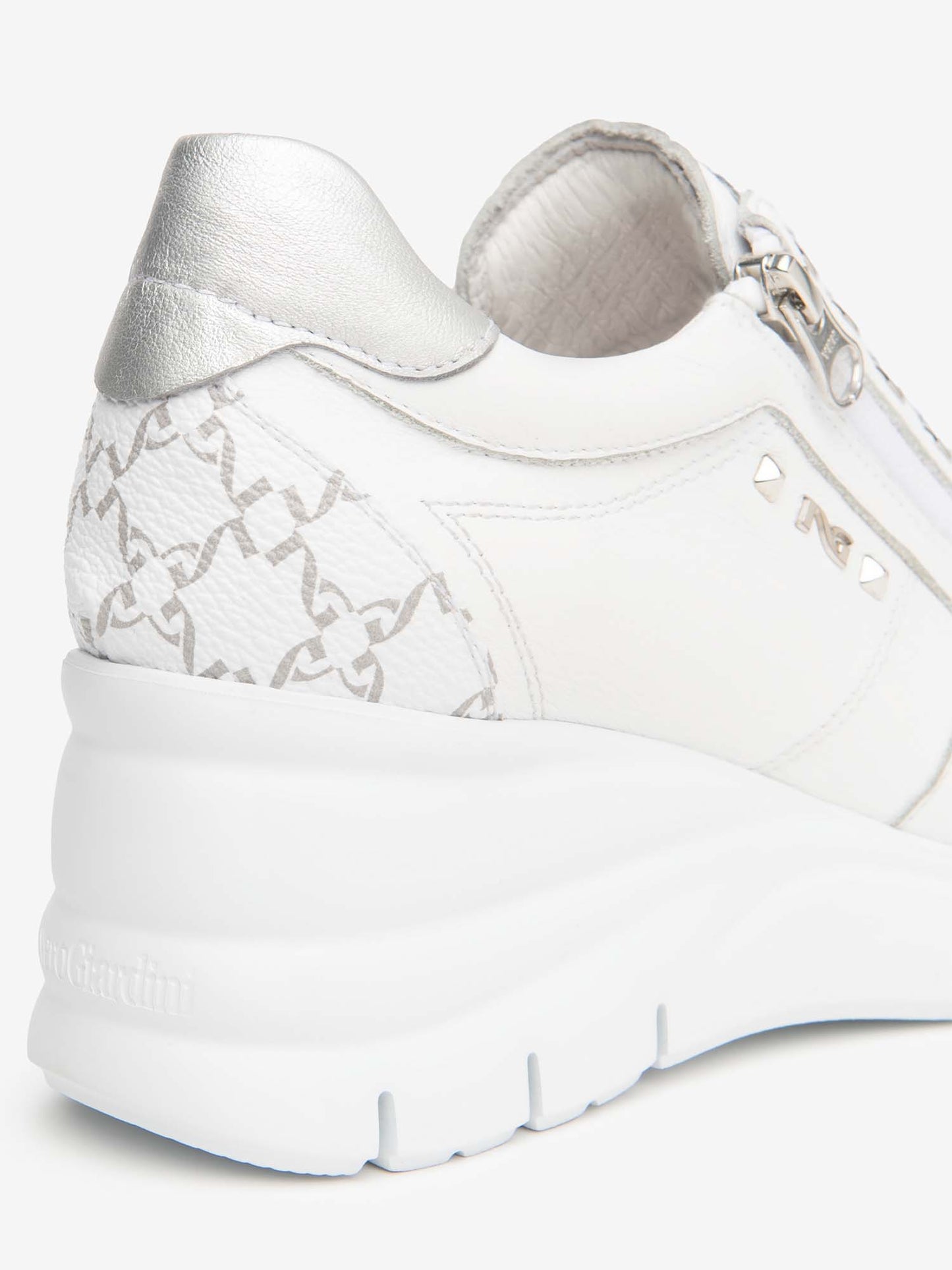 Sneakers da donna Nero Giardini Agosta bianche con zeppa