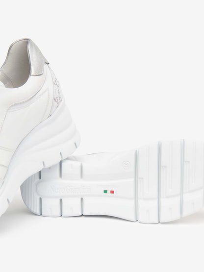 Sneakers da donna Nero Giardini Agosta bianche con zeppa