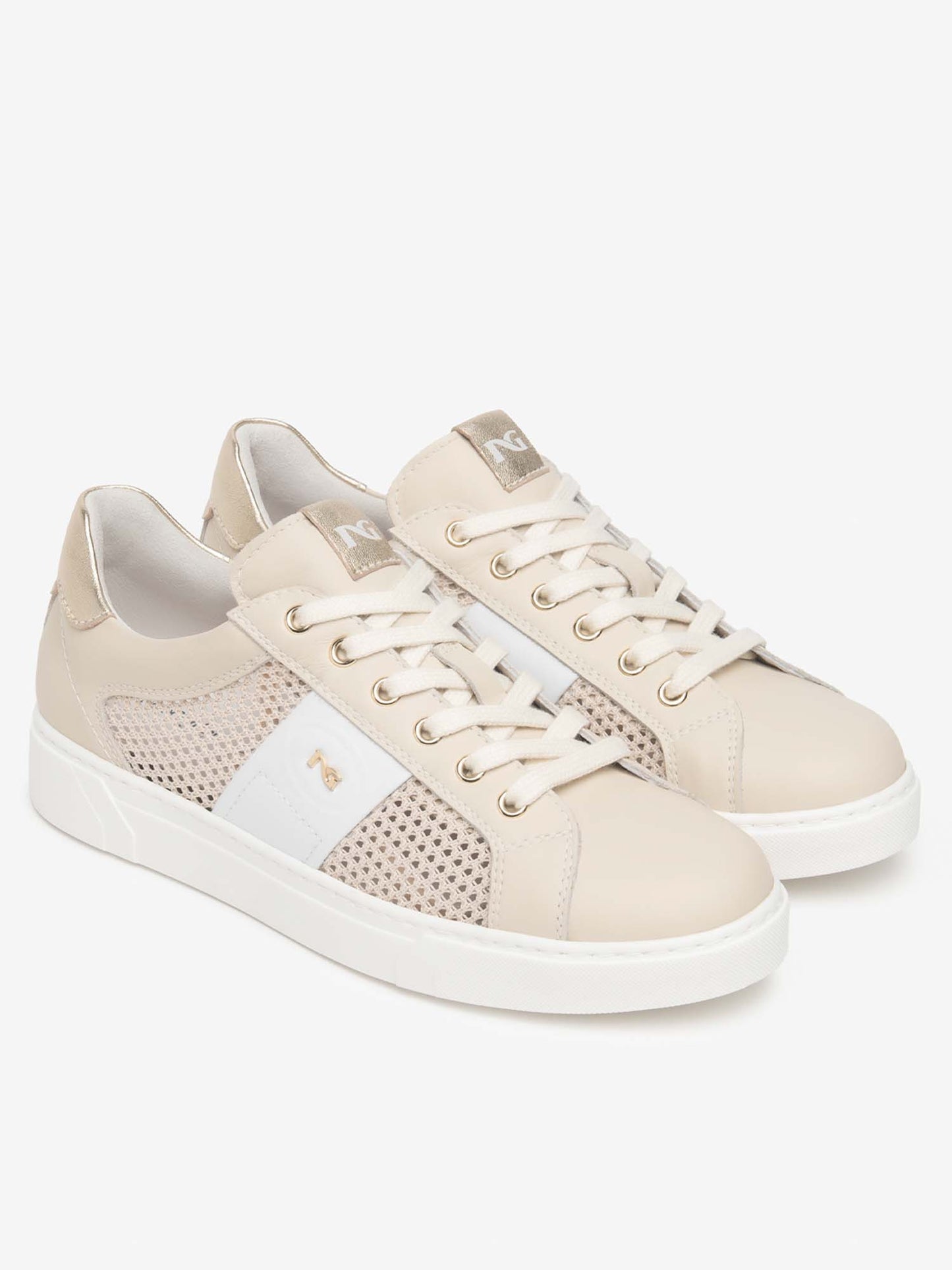 Sneakers Malaga beige stringate da donna Nero Giardini