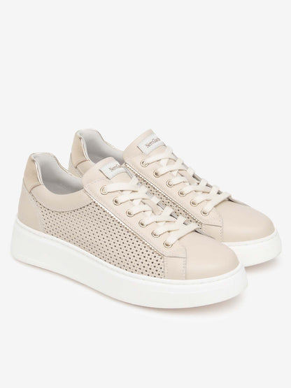 Sneakers beige Gonzag Nero Giardini da donna in pelle e gomma