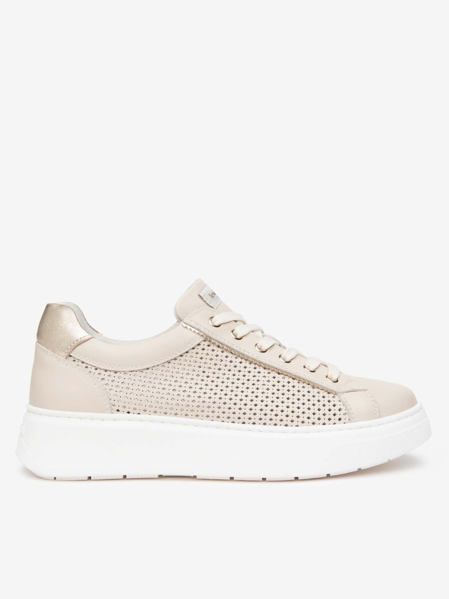 Sneakers beige Gonzag Nero Giardini da donna in pelle e gomma