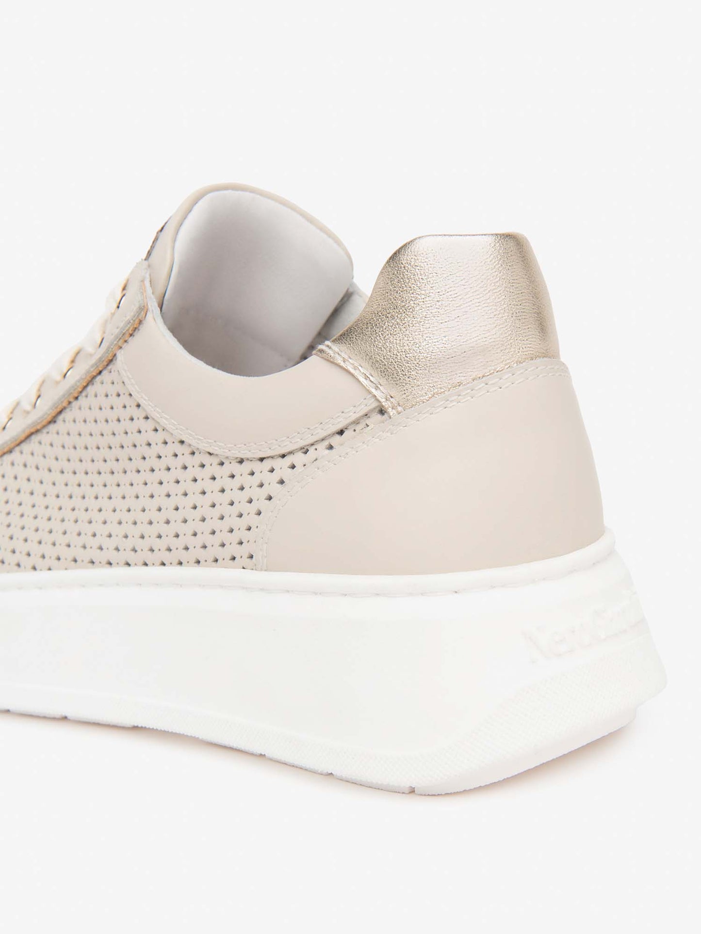 Sneakers beige Gonzag Nero Giardini da donna in pelle e gomma