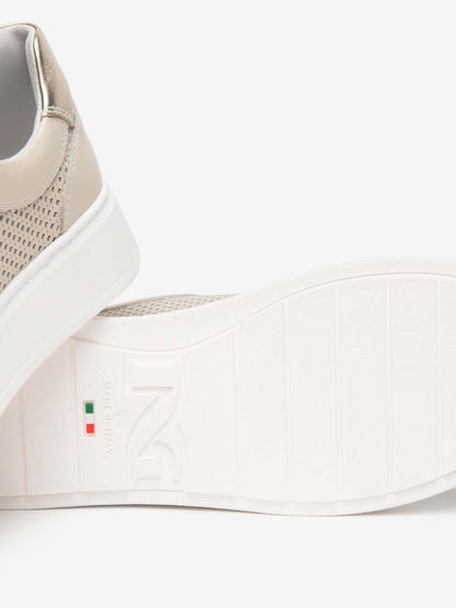 Sneakers beige Gonzag Nero Giardini da donna in pelle e gomma