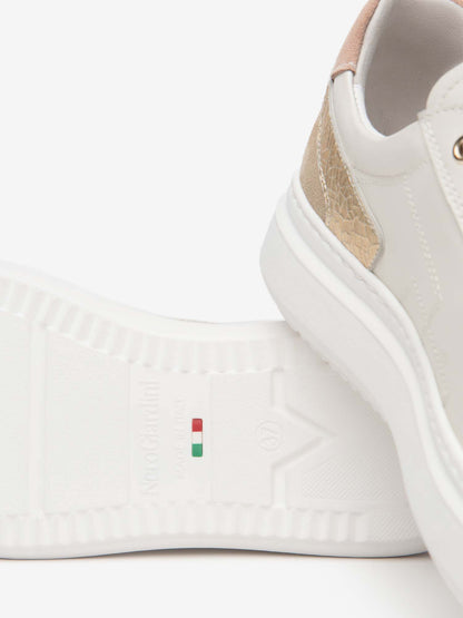 Sneakers Riola beige da donna con doppia chiusura