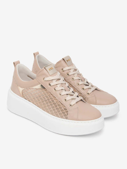 Sneakers beige Guatem di Nero Giardini da donna con suola sportiva