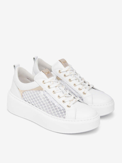 Sneakers bianche Nero Giardini Guatem da donna in pelle e gomma