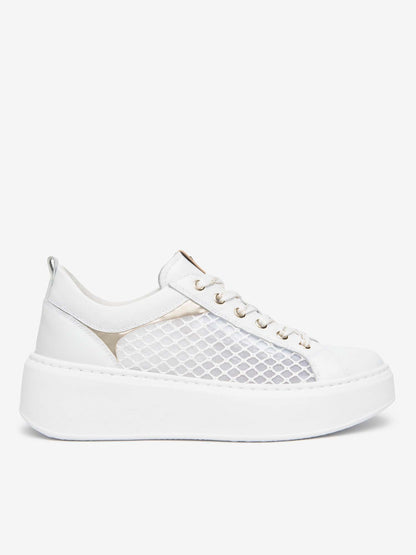 Sneakers bianche Nero Giardini Guatem da donna in pelle e gomma