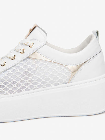 Sneakers bianche Nero Giardini Guatem da donna in pelle e gomma