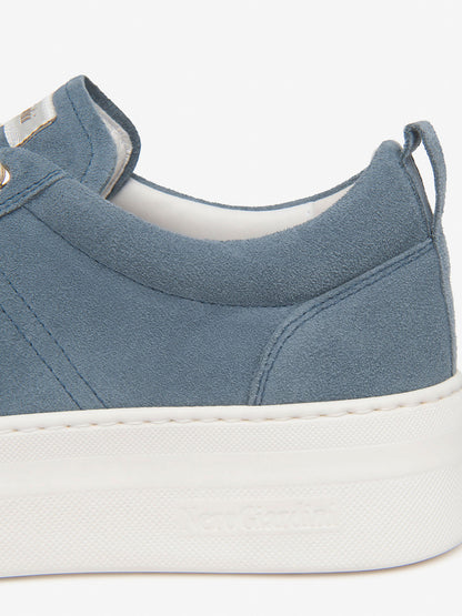 Sneakers Avio Nero Giardini platform donna in pelle e tessile
