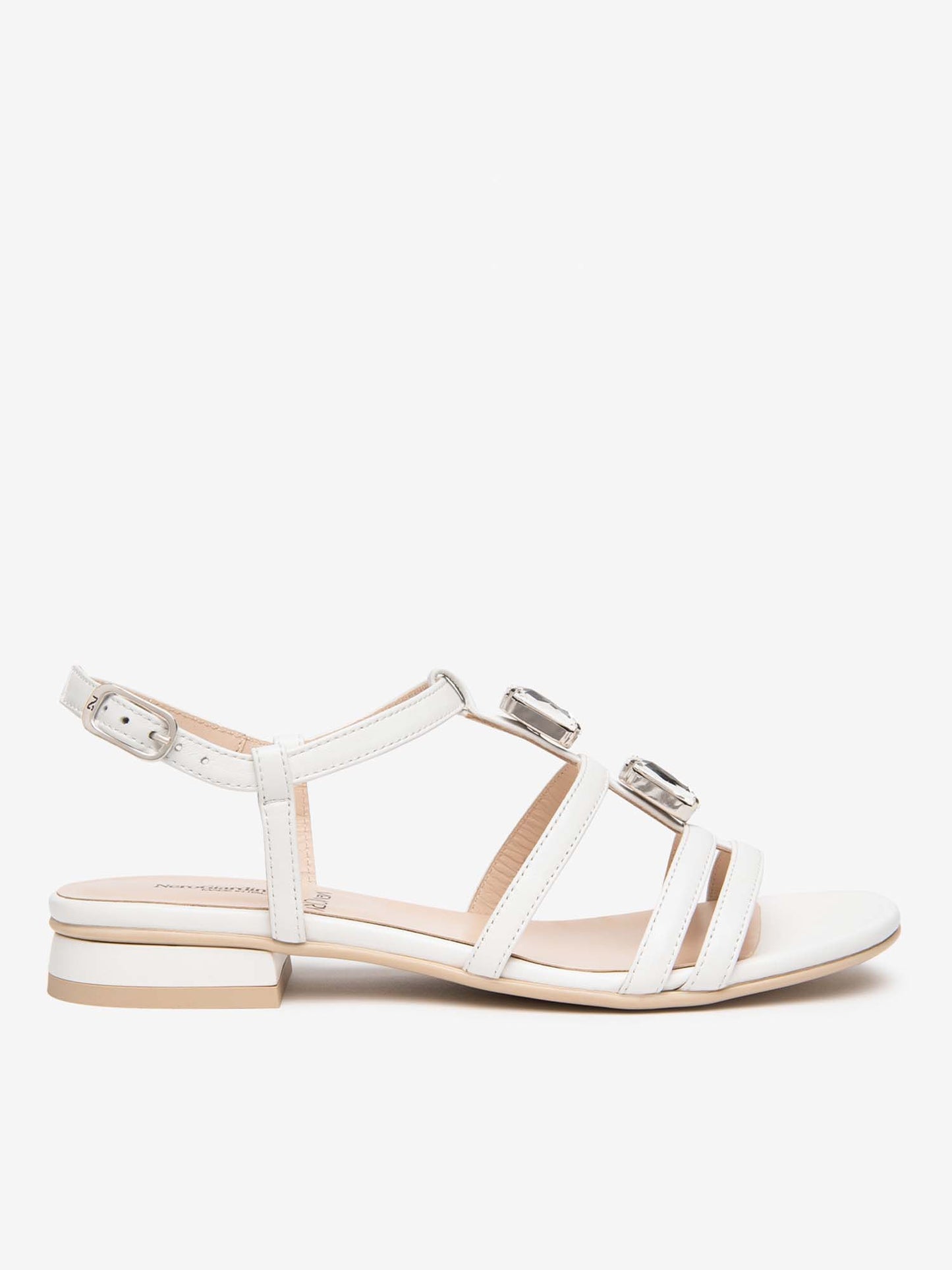 Nero Giardini Lula, sandali donna bianchi made in Italy
