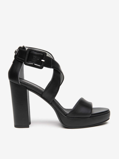 Nero Giardini Astana, sandali donna in nero eleganti