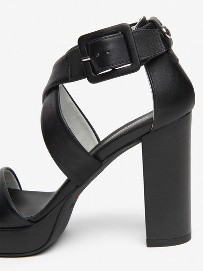 Nero Giardini Astana, sandali donna in nero eleganti