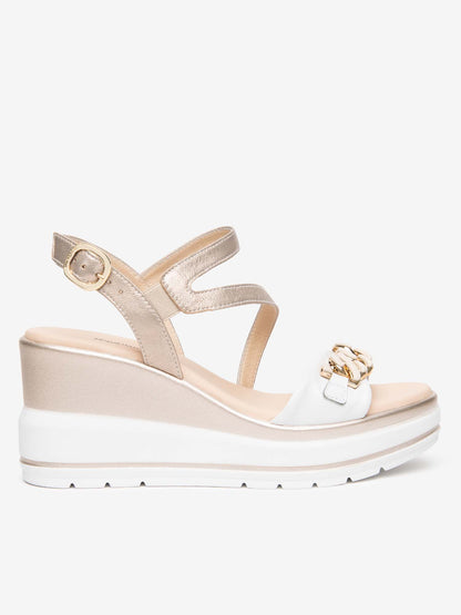 Nero Giardini Bastig, sandali donna multicolore in pelle