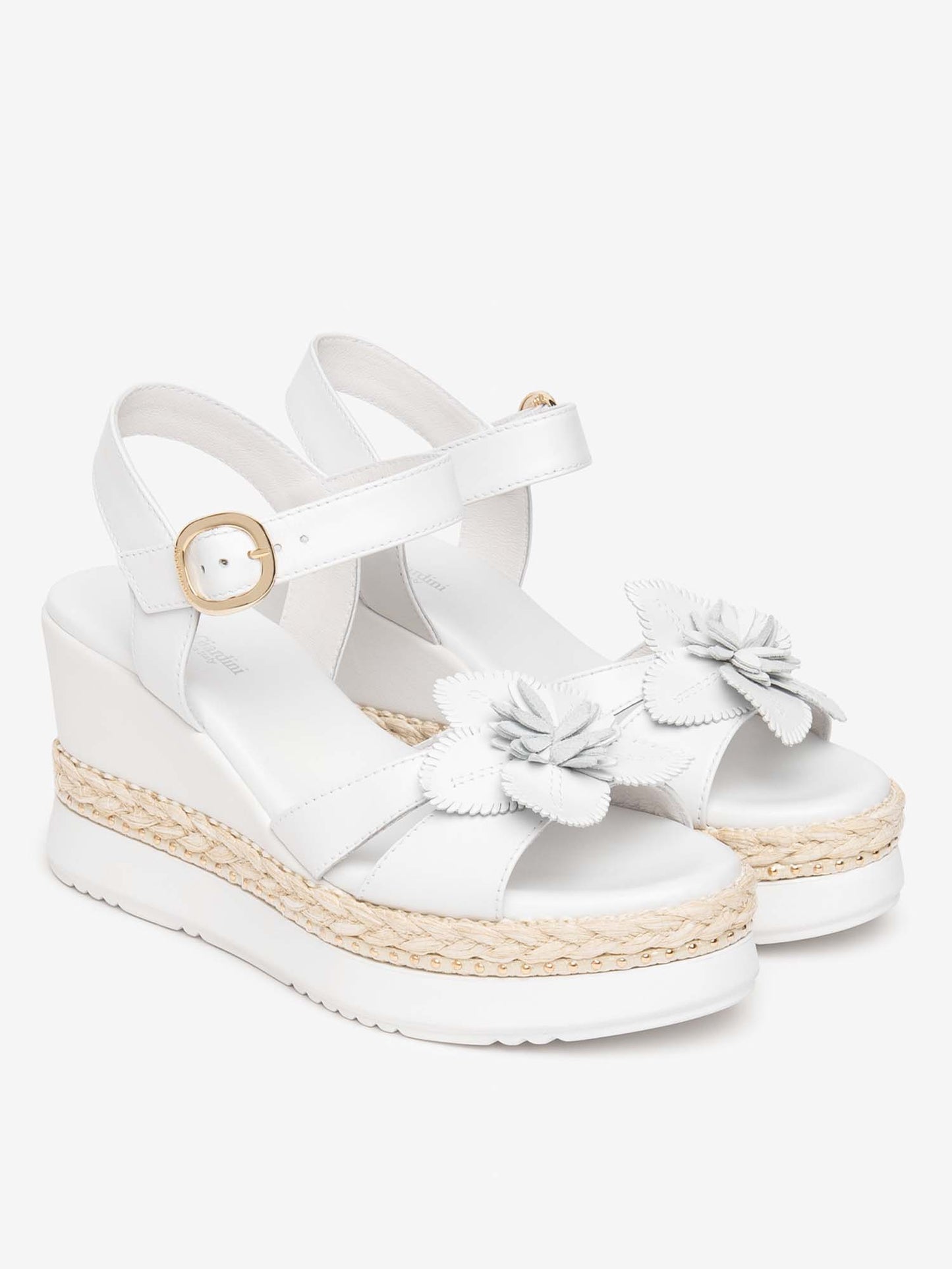 Sandali donna Nero Giardini Bagher in bianco