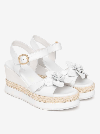 Sandali donna Nero Giardini Bagher in bianco