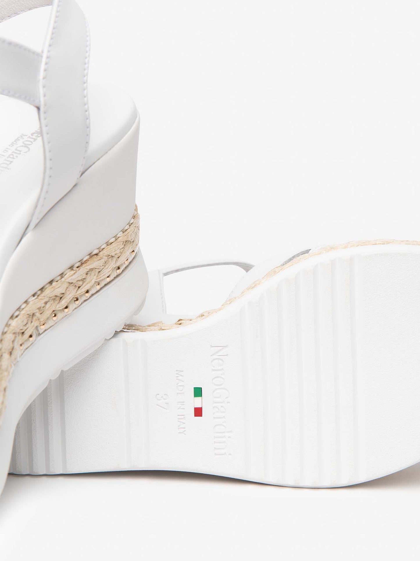 Sandali donna Nero Giardini Bagher in bianco