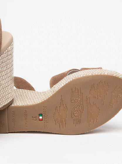 Nero Giardini Malfa, sandali donna in cuoio marrone