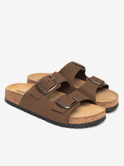Nero Giardini Bio, sandali donna in pelle marrone