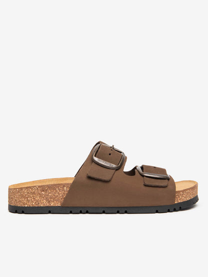 Nero Giardini Bio, sandali donna in pelle marrone