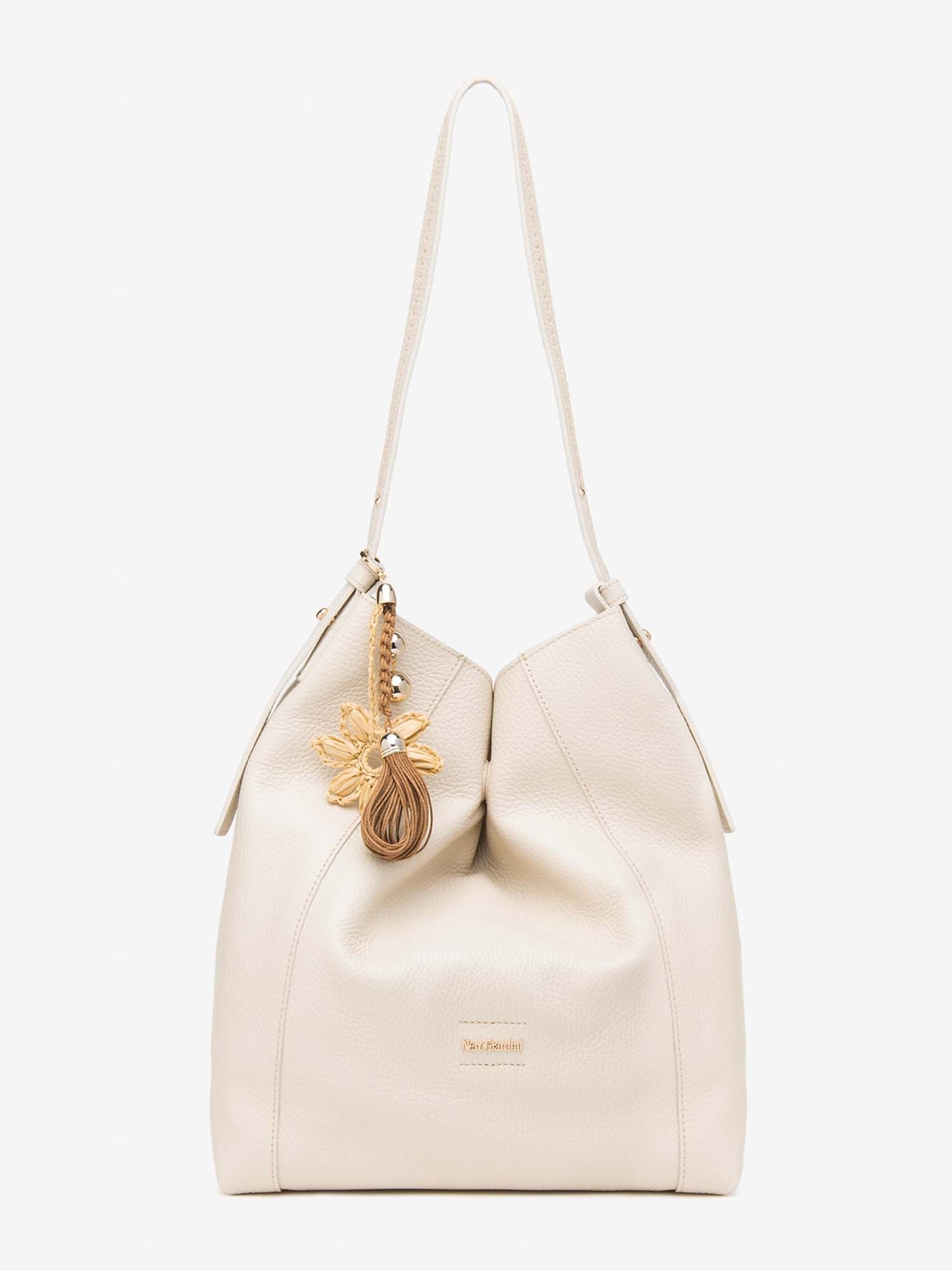 Borsa a secchiello Nero Giardini panna da Donna per la primavera-estate