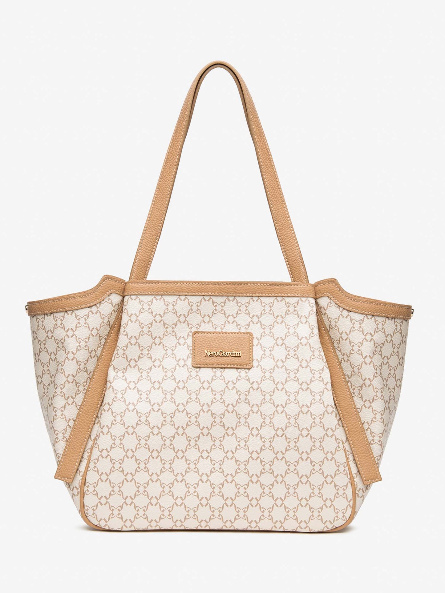 Borsa shopping da Donna beige Nero Giardini in eco pelle