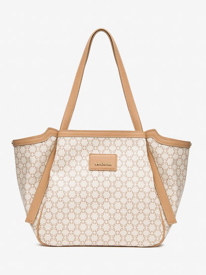 Borsa shopping da Donna beige Nero Giardini in eco pelle