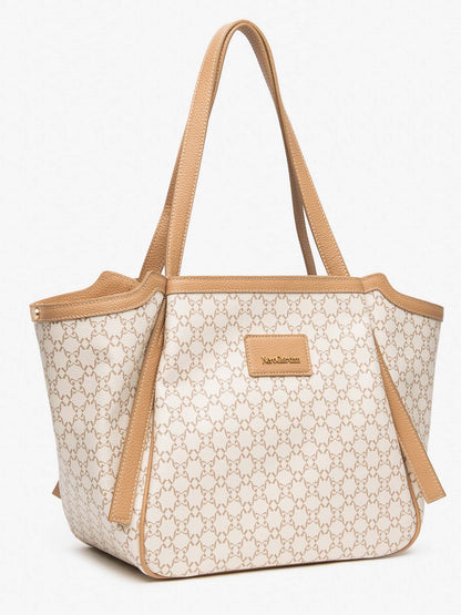 Borsa shopping da Donna beige Nero Giardini in eco pelle