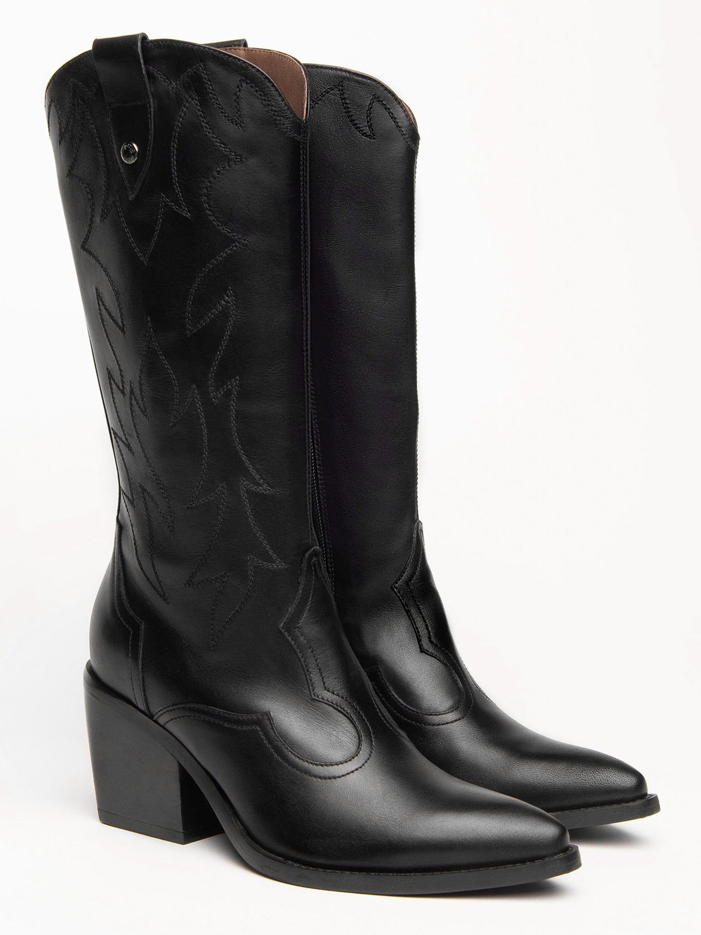 STIVALI TEXANI ALTI NEROGIARDINI DA DONNA NERO