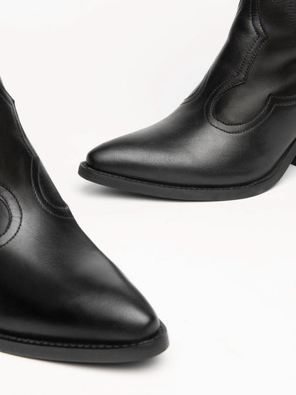 STIVALI TEXANI ALTI NEROGIARDINI DA DONNA NERO