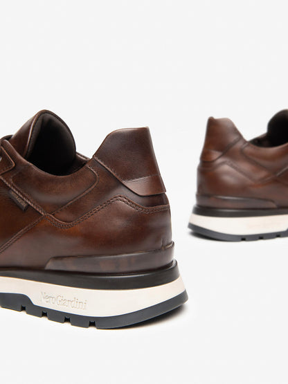 SNEAKERS IN PELLE NeroGiardini DA UOMO MARRONE