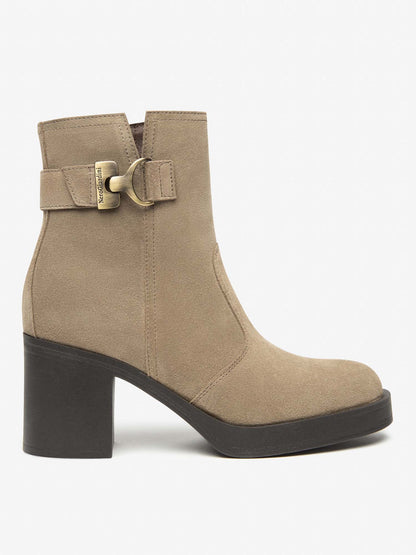 STIVALETTI IN SUEDE NeroGiardini DA DONNA ARGILLA