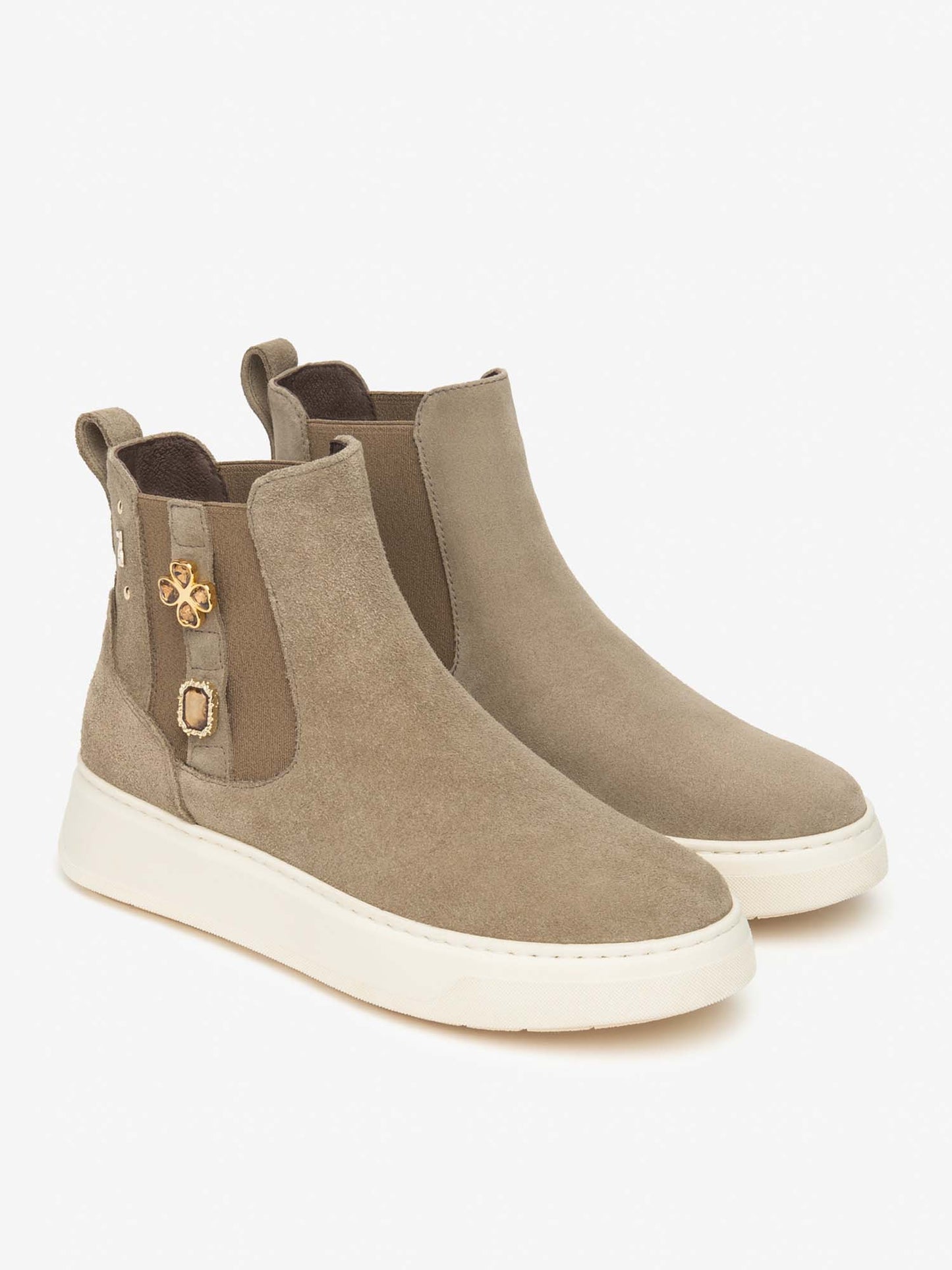 STIVALETTI CHELSEA CON ELASTICO NeroGiardini DA DONNA ARGILLA