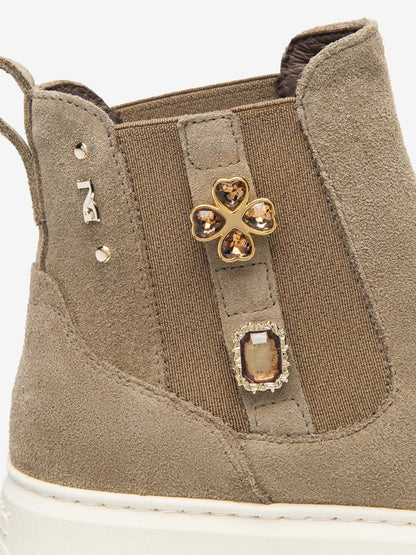 STIVALETTI CHELSEA CON ELASTICO NeroGiardini DA DONNA ARGILLA