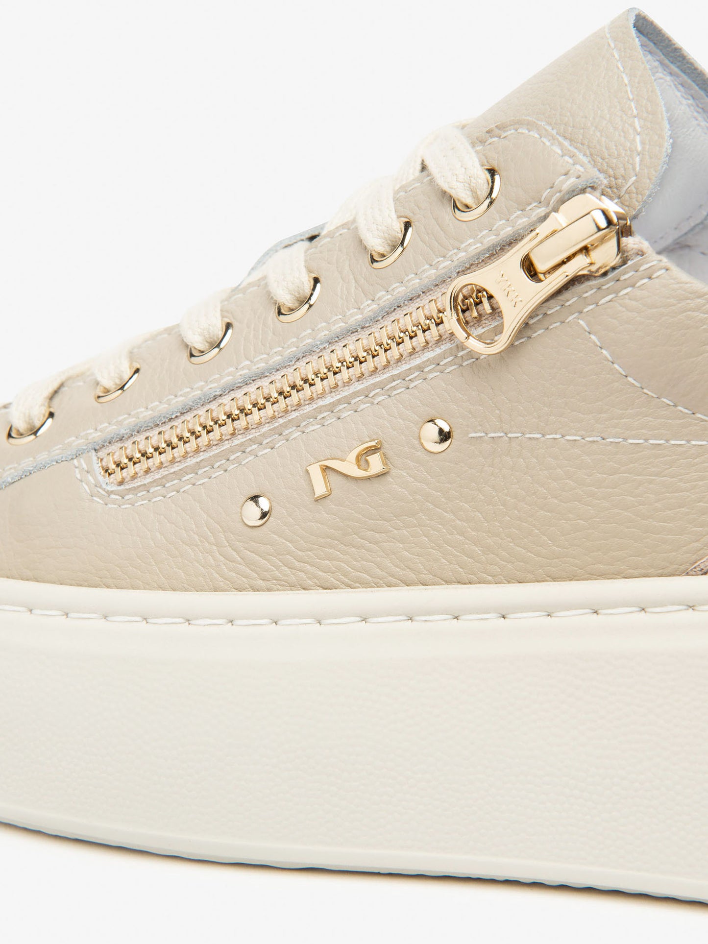 SNEAKERS CON ZIP-LACCI NeroGiardini DA DONNA BEIGE