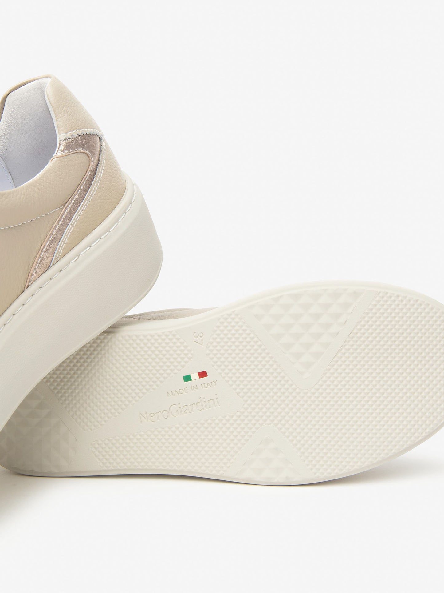 SNEAKERS CON ZIP-LACCI NeroGiardini DA DONNA BEIGE