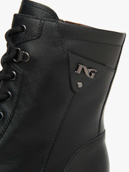 ANFIBI IN PELLE NEROGIARDINI DA DONNA NERO