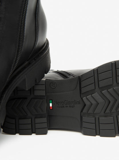 ANFIBI IN PELLE NEROGIARDINI DA DONNA NERO
