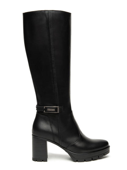 STIVALI CON TACCO ALTO IN PELLE NeroGiardini DA DONNA NERO