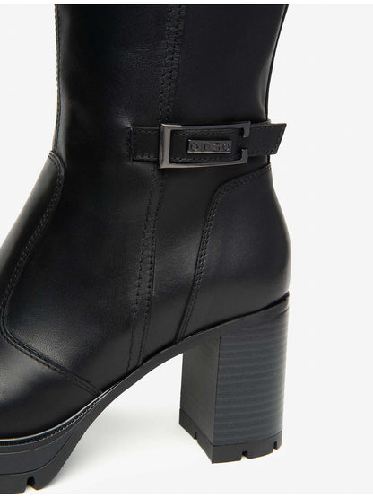 STIVALI CON TACCO ALTO IN PELLE NeroGiardini DA DONNA NERO