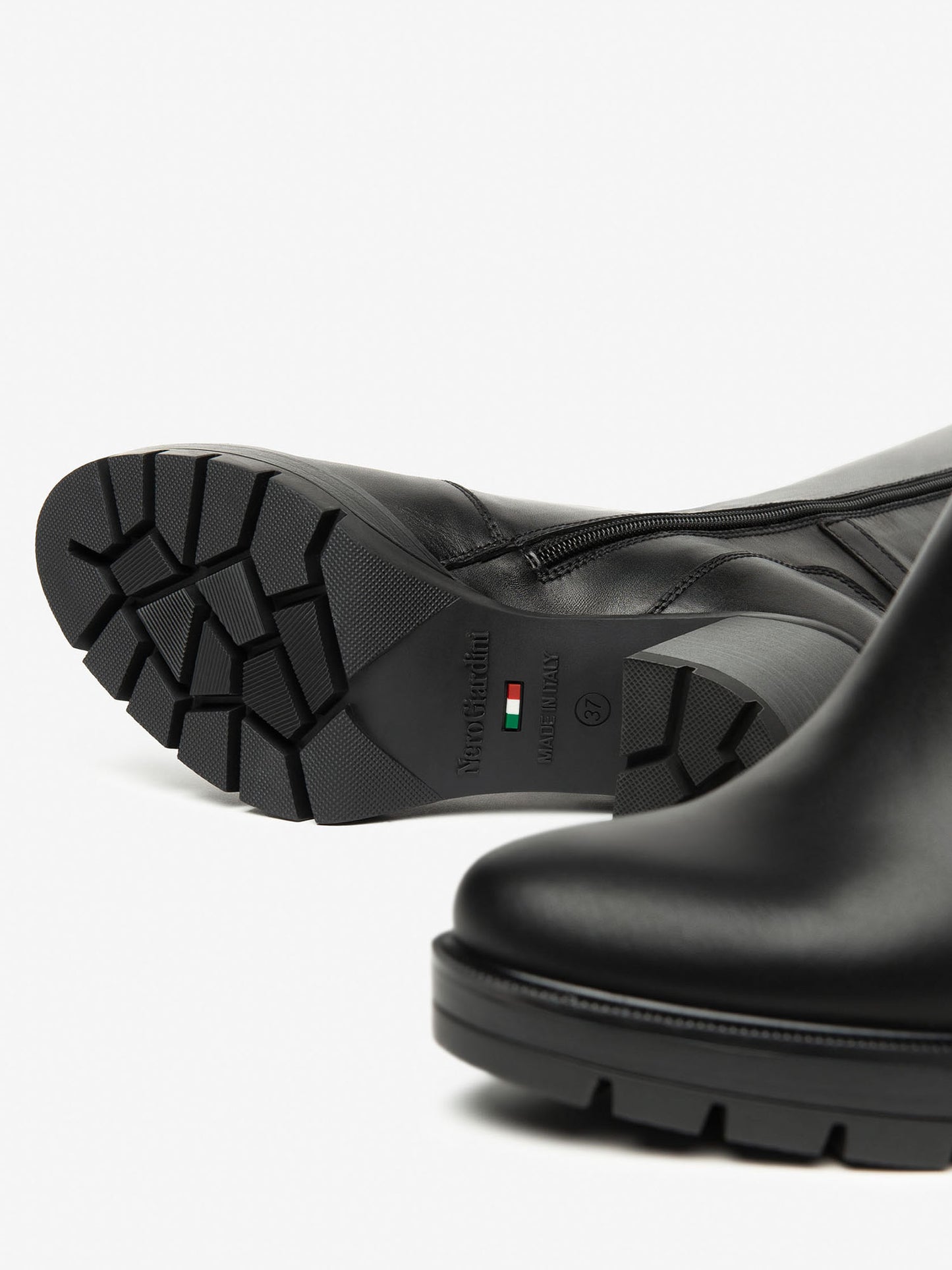 STIVALI CON TACCO ALTO IN PELLE NeroGiardini DA DONNA NERO