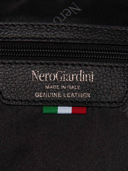 BORSA FLAP BAG CON BORCHIE NERO GIARDINI DA DONNA NERO