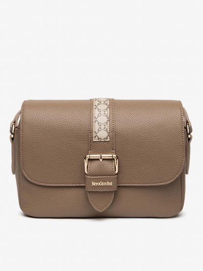 BORSA FLAP BAG NERO GIARDINI DA DONNA NOCE