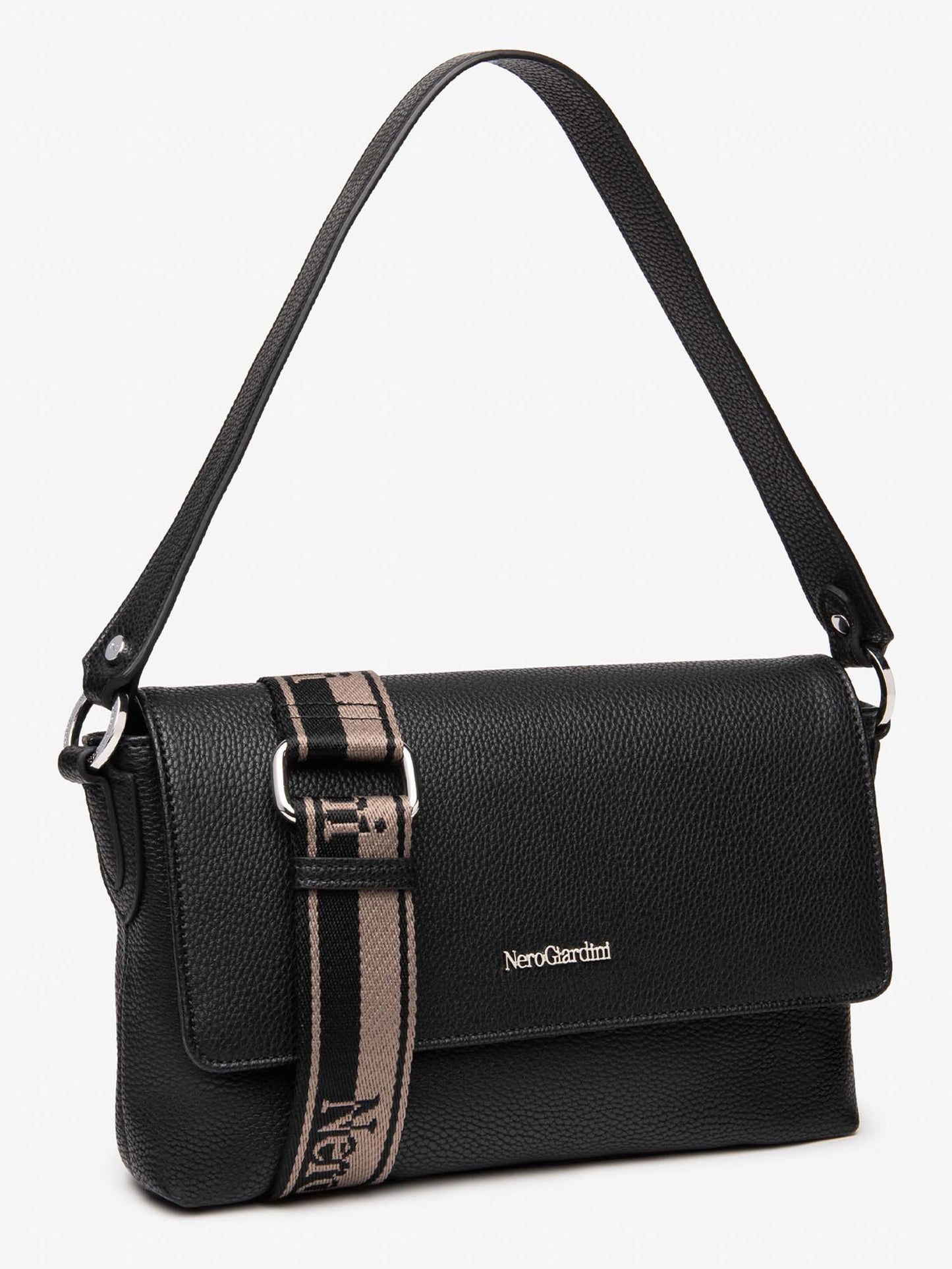 BORSA FLAP BAG NEROGIARDINI DA DONNA NERO