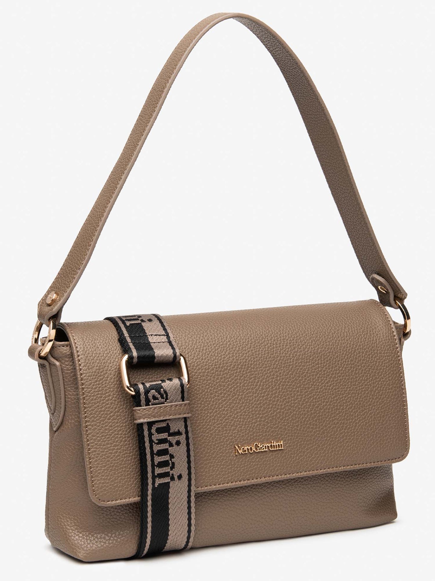 BORSA FLAP BAG NERO GIARDINI DA DONNA NOCE