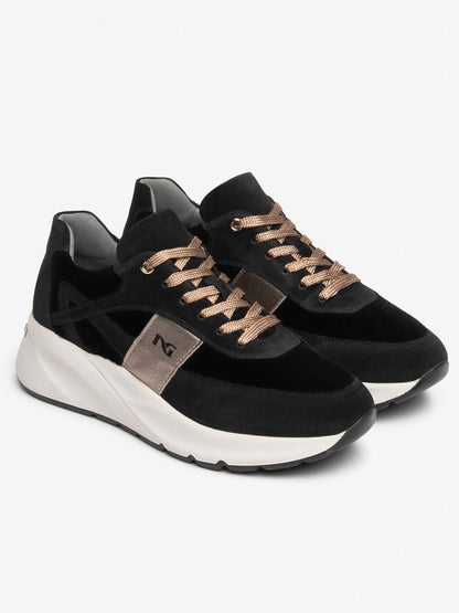Nero Giardini String, sneakers da donna nere