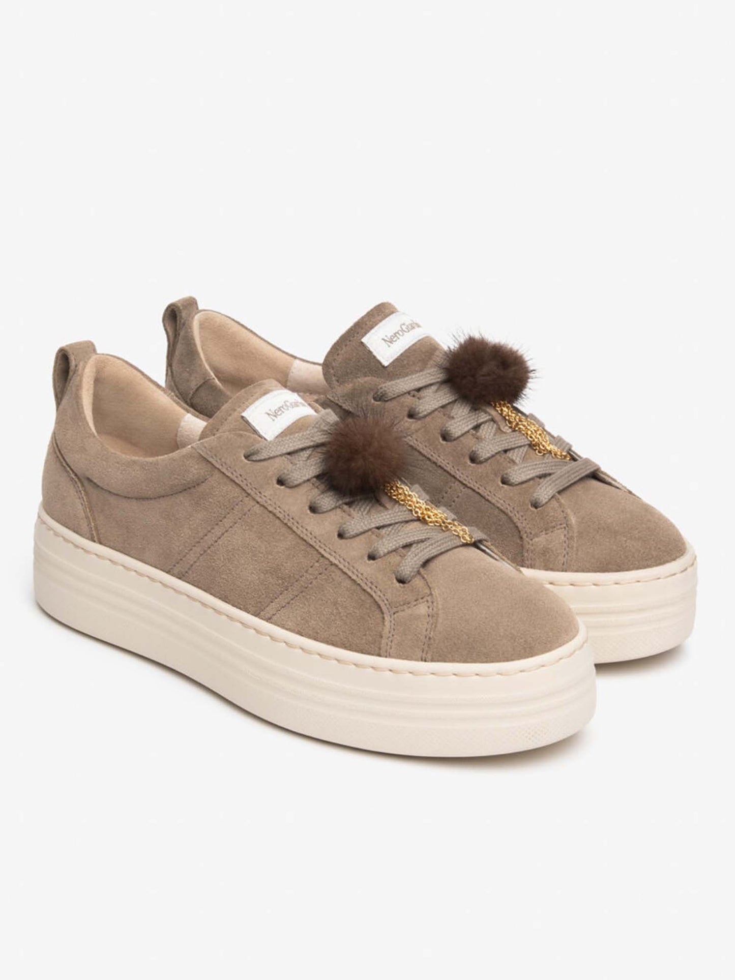 Nero Giardini String, sneakers da donna fango