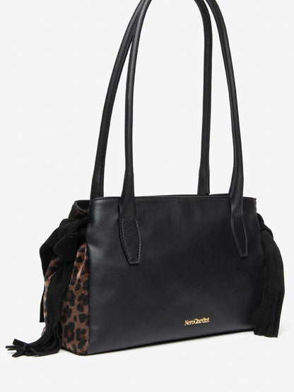 Nero Giardini I6 44384 D 100, borsa da uomo nera