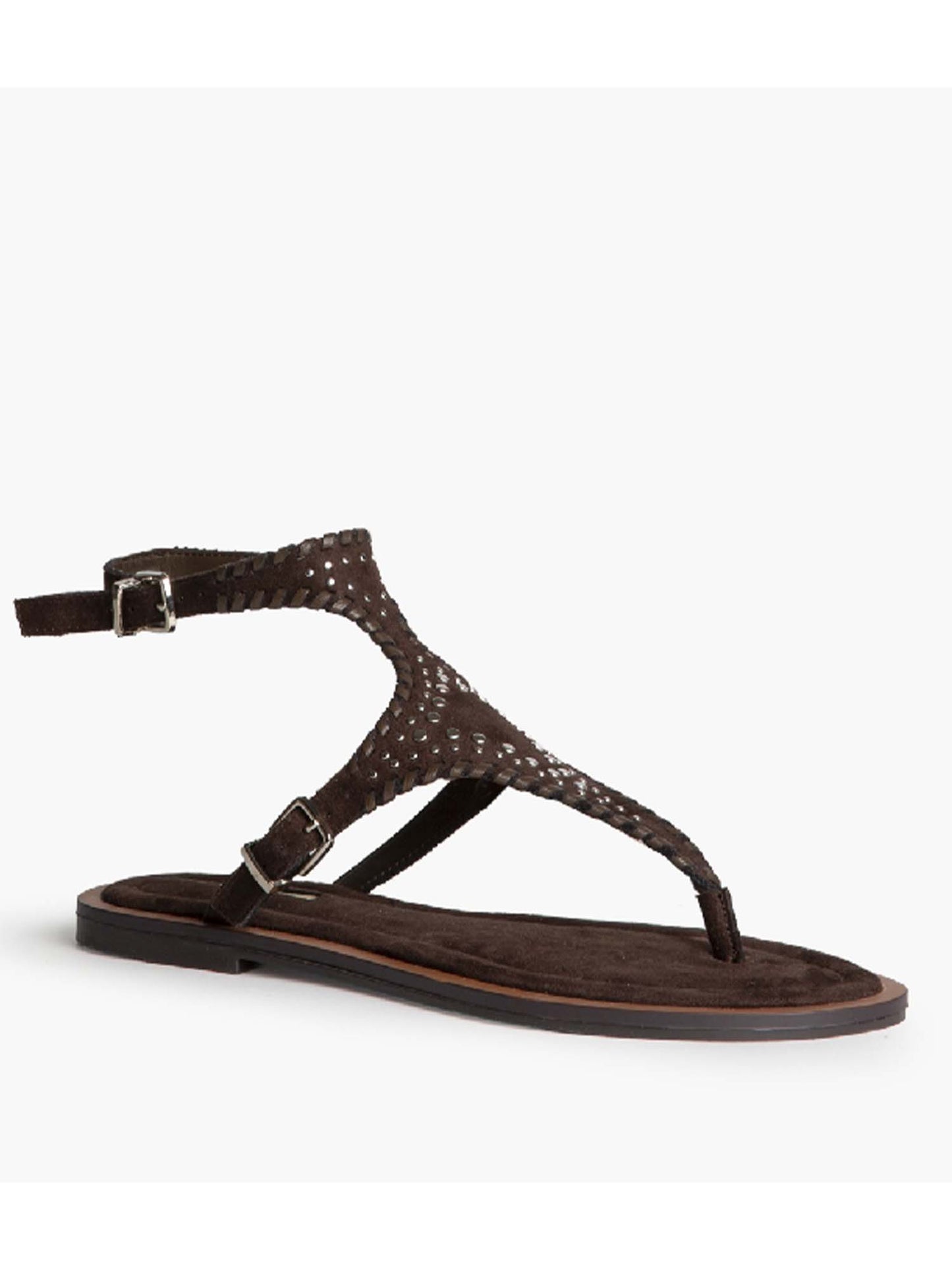 Sandali donna Corina beige con doppia fibbia e tacco piatto